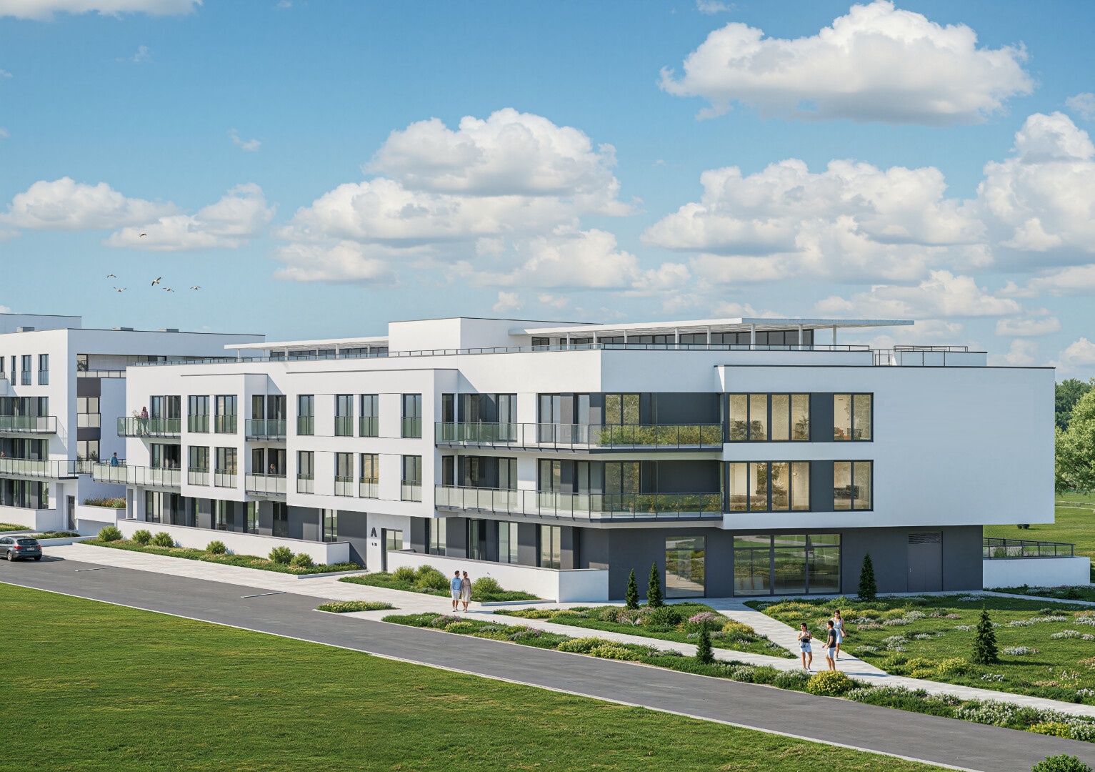 Wizualizacja inwestycji Ursa Piast - nowoczesne osiedle