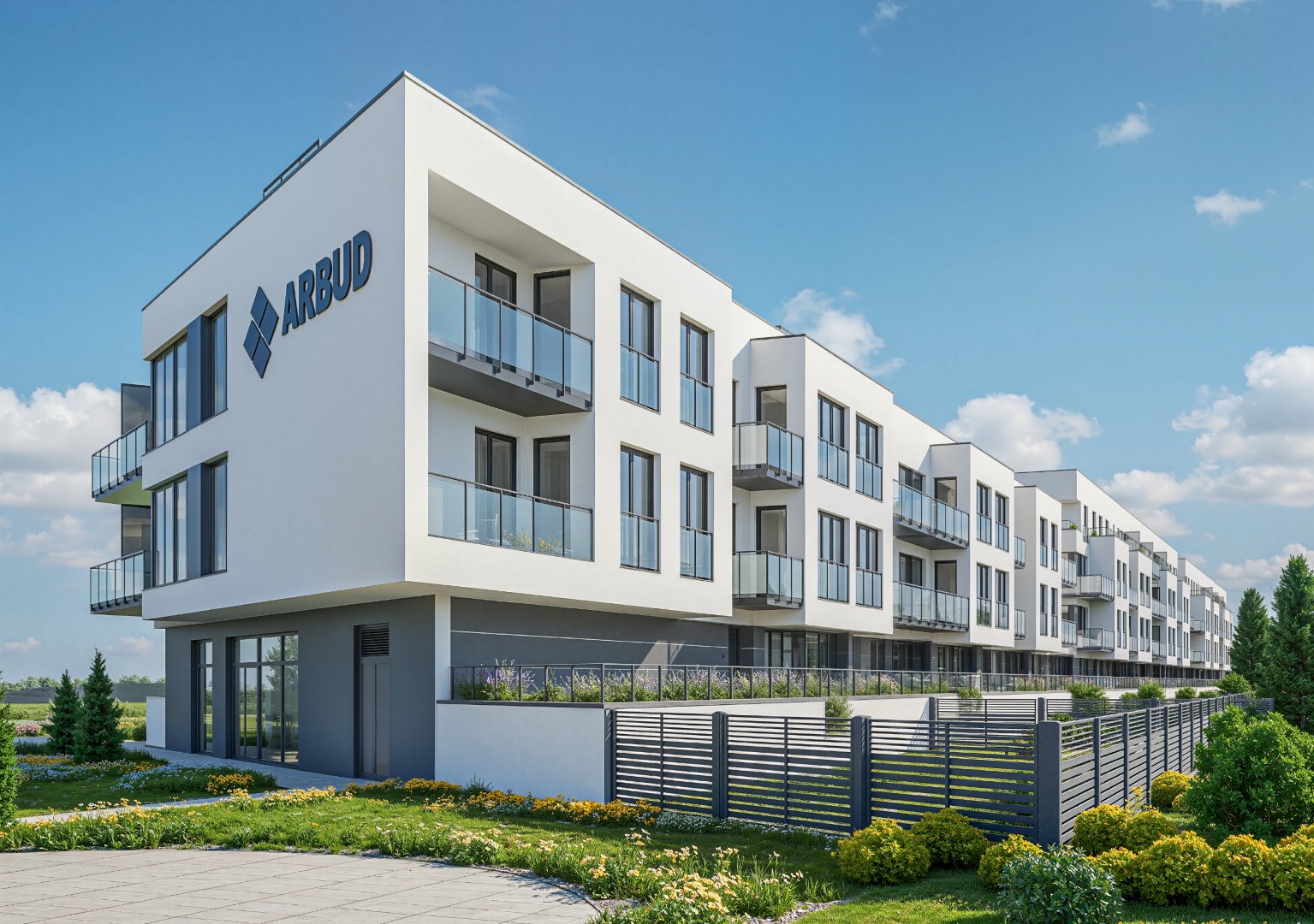 Wizualizacja budynku Ursa Piast z usługami