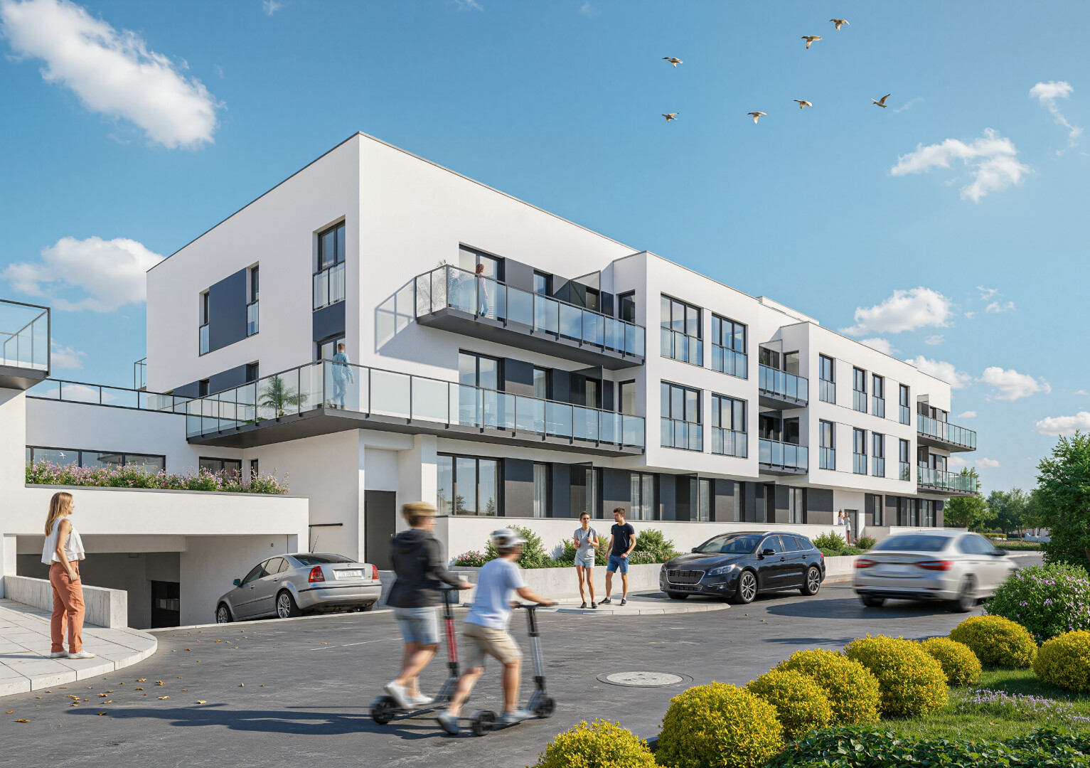 Wizualizacja osiedla Ursa Piast od frontu